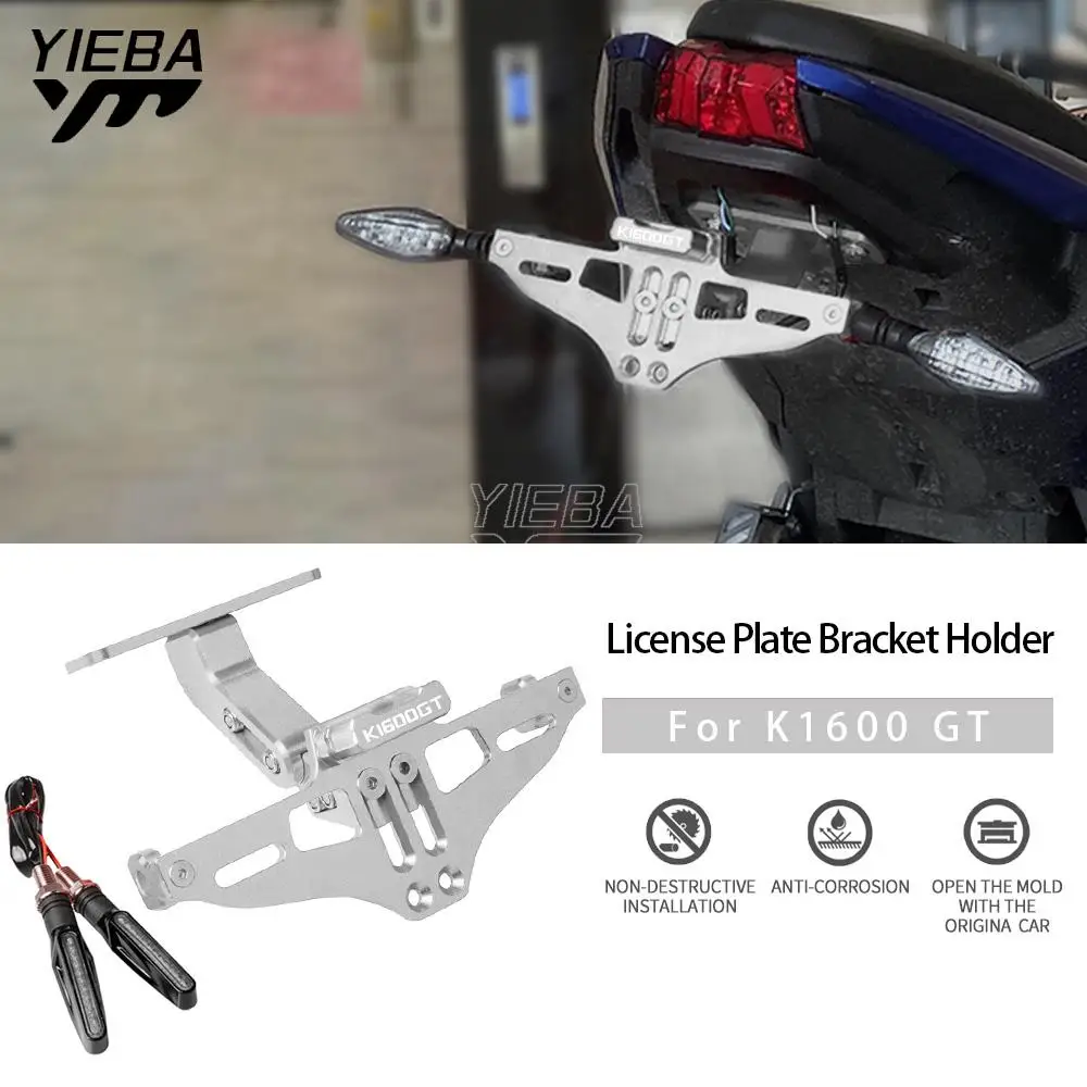 

K 1600 GT Motorcycle Adjustable Tail Tidy Rear License Plate Holder With Led Light FOR BMW K1600GT 2011-2018 2017