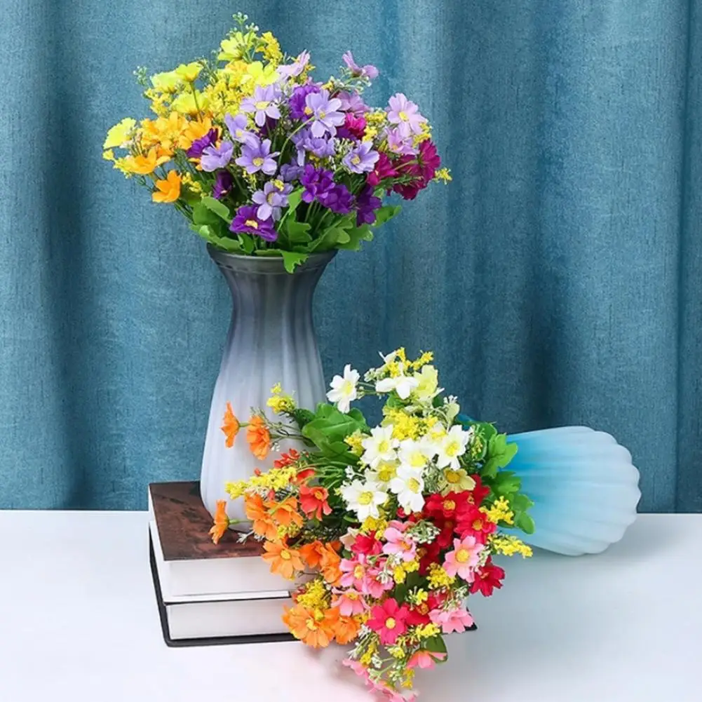 Landscaping Fake Flowers Natural Look Simulated Bouquet Vibrant Artificial Wildflower Bouquets for Home Decor 6 Bundles