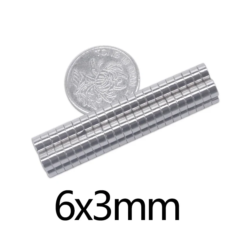 6x3mm Mini Small Circular Magnets 6*3 N35 Neodymium Magnet 6x3 Permanent NdFeB Magnets 6*3mm