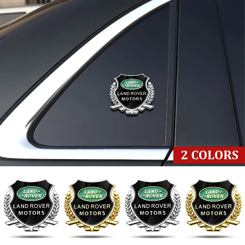 2Pc 3D Metal Car Sticker Shape Badge Decal For Land Rover Range Defender Rover Evoque SV SVR Discovery Badge Sticker Accessories