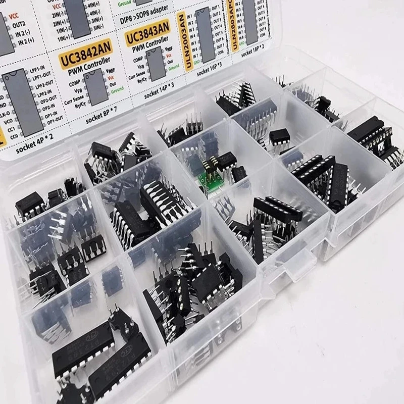 Imagem -04 - Variedade de Chip ic xl Oscilador Amplificador op Caixa 150 Pc817 Ne555 Lm358 324