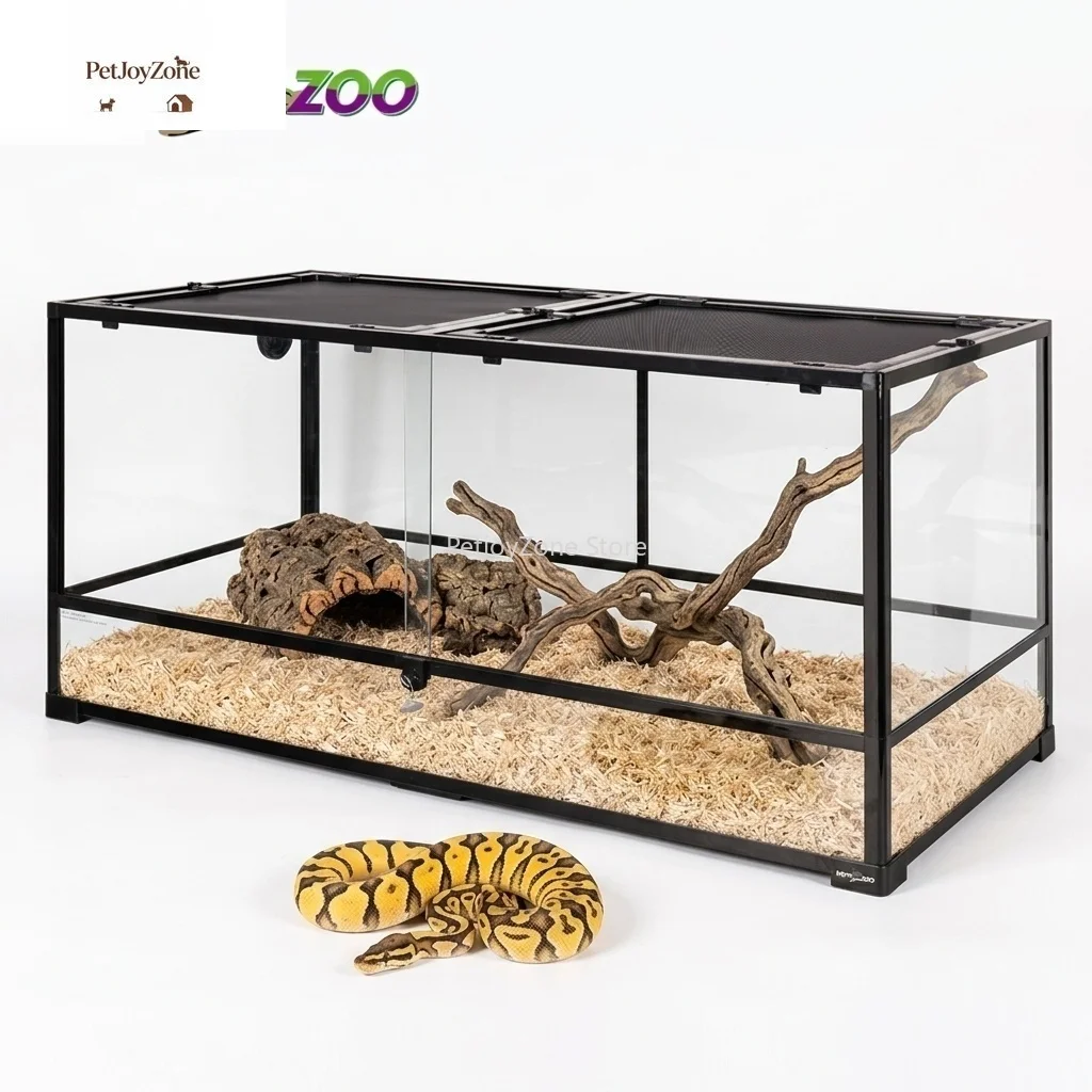 

PetJoyZoneCustom Logo Large Glass Terrari 120 Gallon 4x2x2 Terrario Desmontables Stackable Enclosure Snake Reptiles Terrarium