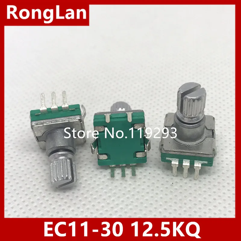 [BELLA]Taiwan produced 360 rotary pulse encoder coding switch EC11-30 -bit audio car switch 12.5KQ--50PCS/LOT