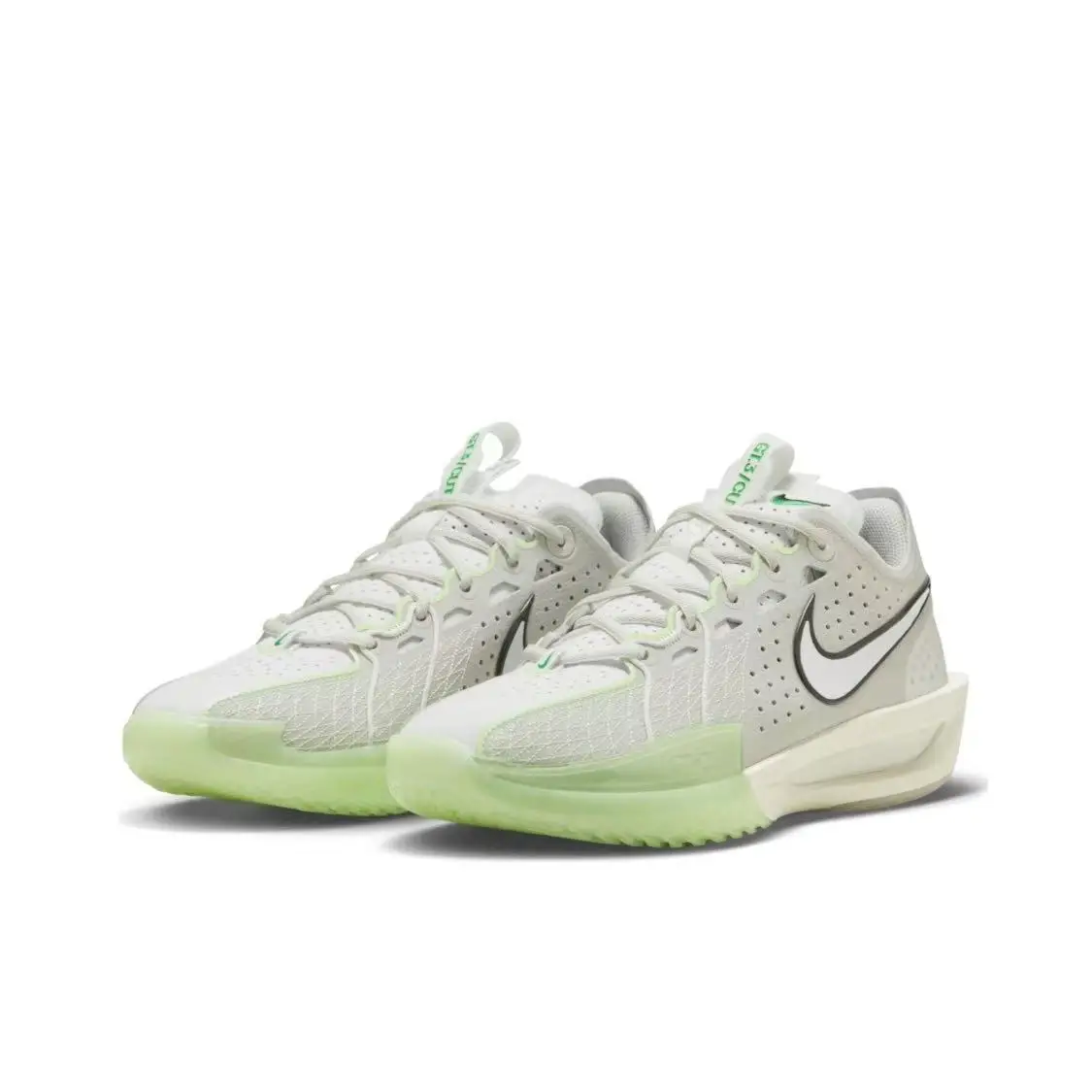 

Nike Air Zoom G.T. Cut 3 Round-Toe Lace-Up Low-Cut Basketball Shoe, Unisex Style, Gray-Green DV2918-003