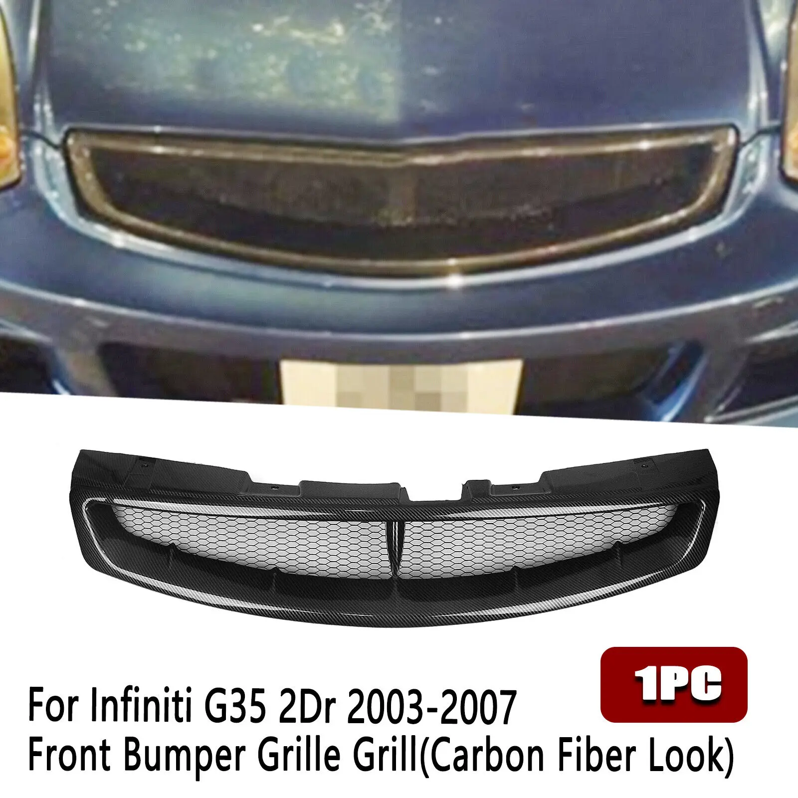 

2003-2007 2005 2006 Coupe 2Door Car Front Bumper Grille Grill For Infiniti G35