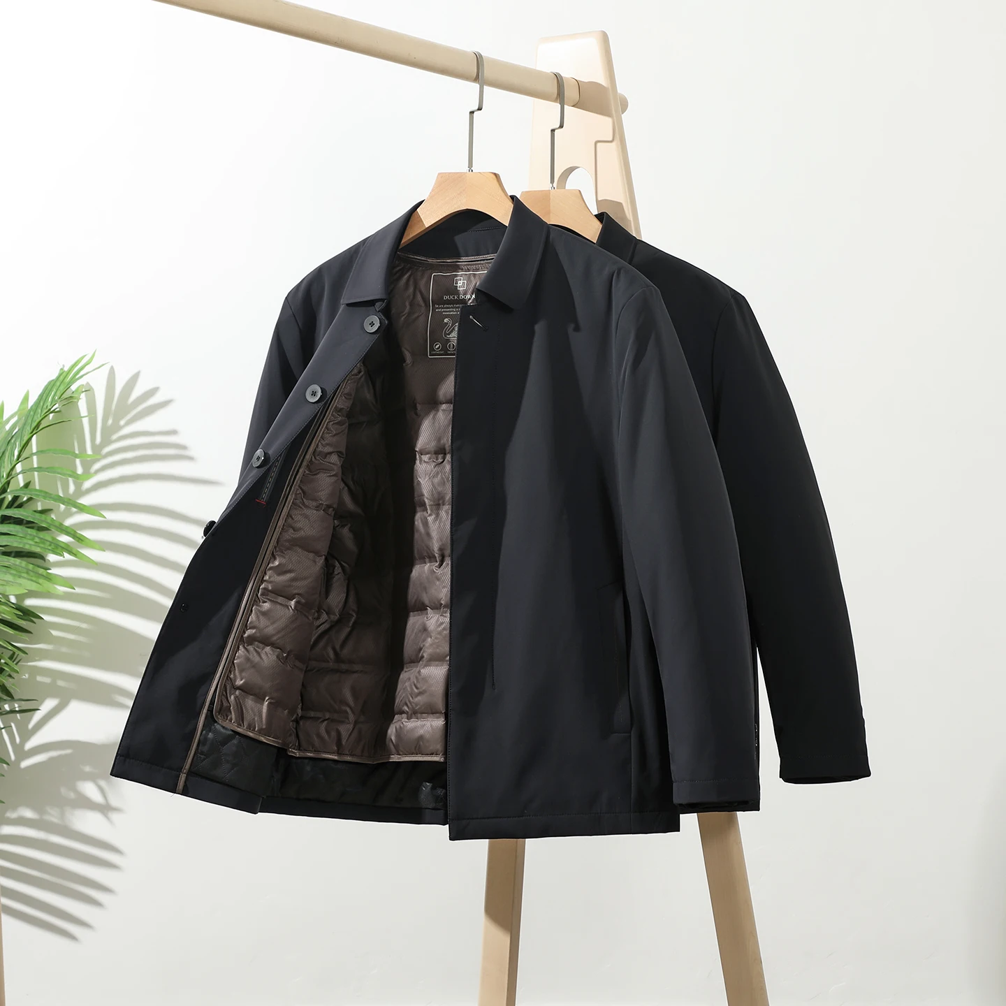 

Trade King High Quali down Jaet Removable Inner Casual Men's Busin Winter Coat Warm Thiened Regular Fit