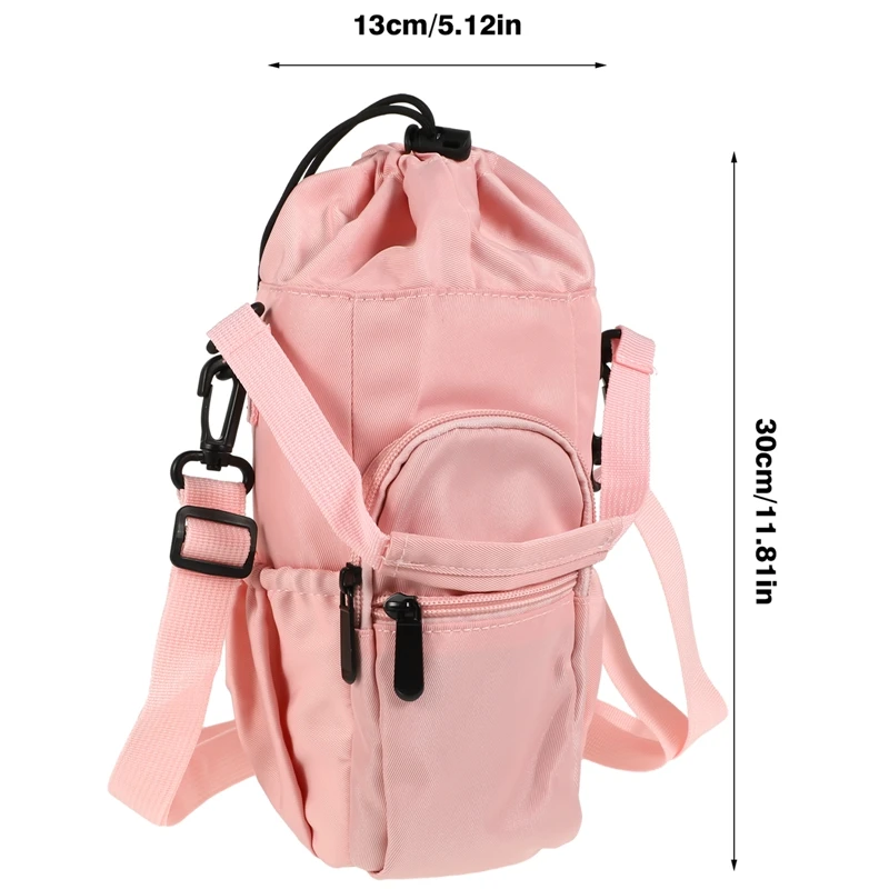 Outdoor Sports 32oz 40oz Water Bottle Bag With Strap Large Capacity Water Kettle Holder Pouch Bag Portable For Camping Sport