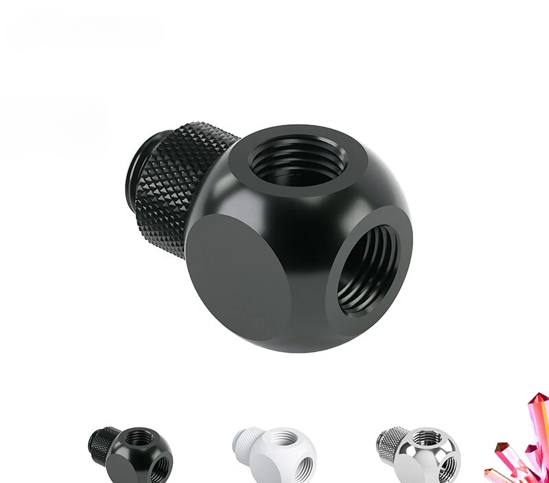 

Разъем с водяным охлаждением G1/4 черный/серебристый/белый трех/четыре/пятиходовой поворотный адаптер TX5T-A01