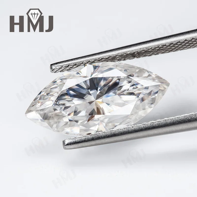 Großhandel Moissanit-Steine im Marquise-Schliff, Mehrfarbig, VVS1-Reinheit mit Zertifikat für Schmuckherstellung, Besteht Diamanttester, Perlen – Detail 5