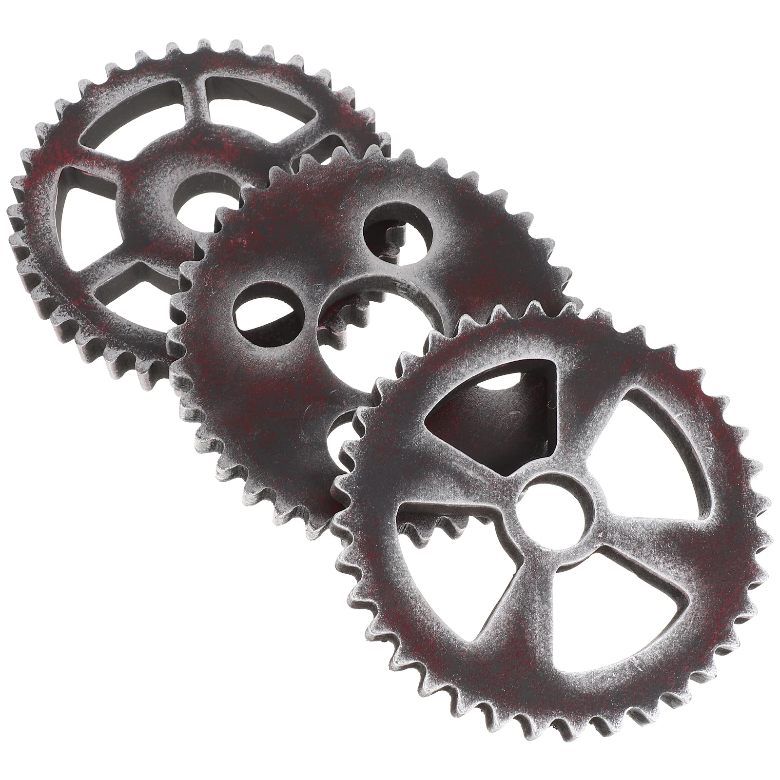 3pcs Gear Wall Decor Retro Wheel Gears House Ornament Vintage Hanging Decoration for Bar Home Bedroom Living Room Wood Craft