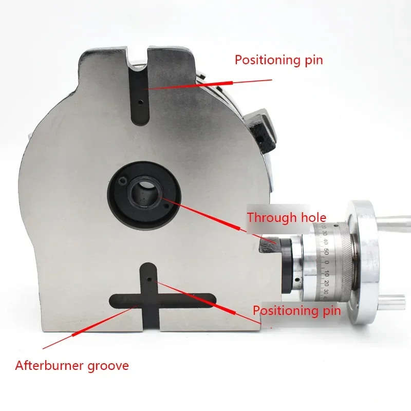 رأس فهرسة عالمي لآلة الطحن، 4 بوصة مع ظرف ثلاثي/أربعة فكي، طاولة دوارة #3