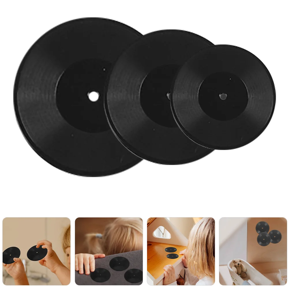 18pcs Miniature Vinyl Record Dollhouse Decors Mini Vinyl Records House Decoration Display Vinyl Records Realist