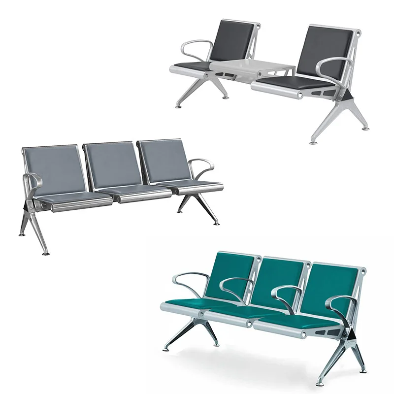 بو صف كرسي محطة المطار كرسي الصف ثلاثة أشخاص الصلب محطة الانتظار كرسي الصف #2