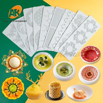 나비 꽃 실리콘 케이크 레이스 몰드, 케이크 장식 도구, 테두리 장식, 레이스 몰드, 주방 제빵 도구, 9 가지 스타일 