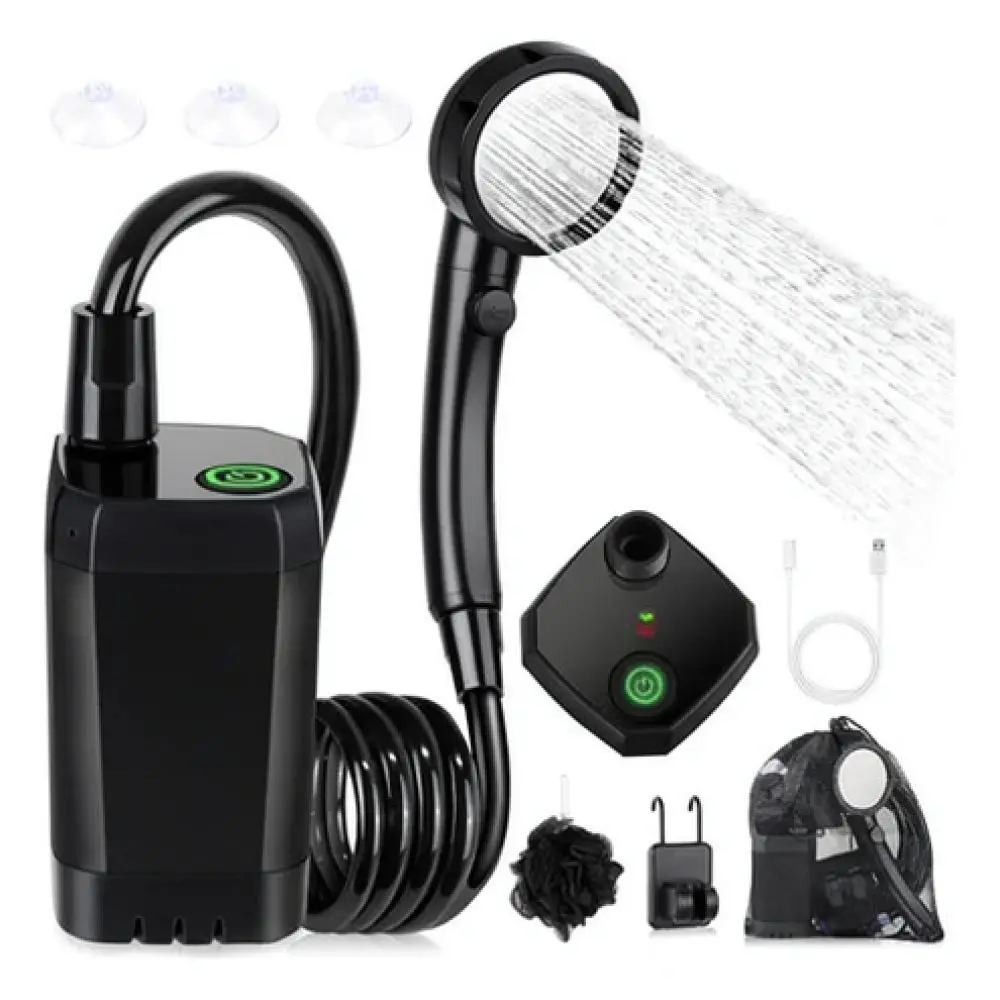 Outdoor Electric Shower Portable Camping Water Pump Handheld Battery Sprayer For Travel Hiking Backpacking Pet Washing Tool