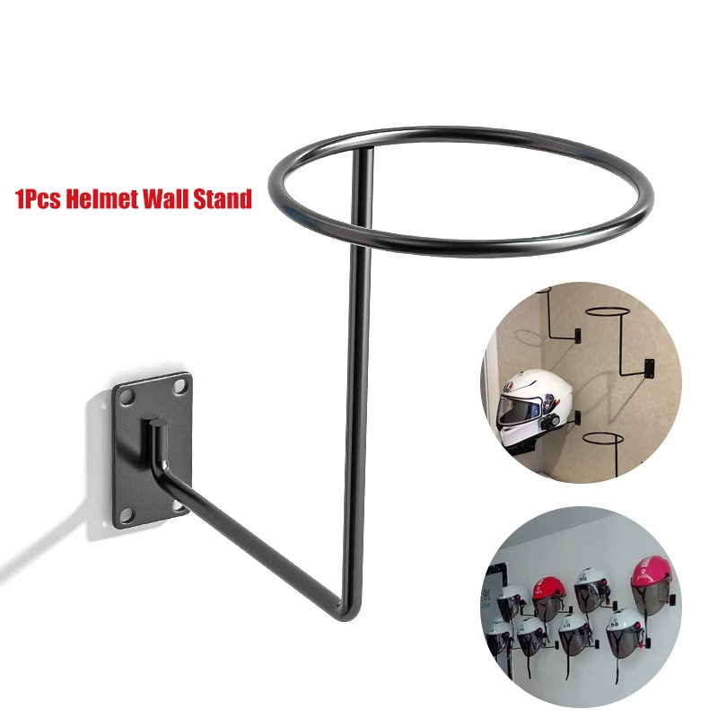 Black White Motorcycle Helmet Holder Hanger Rack Wall Mounted Hook For Coats Hats Caps Helmet Rack Black Steel Accessories