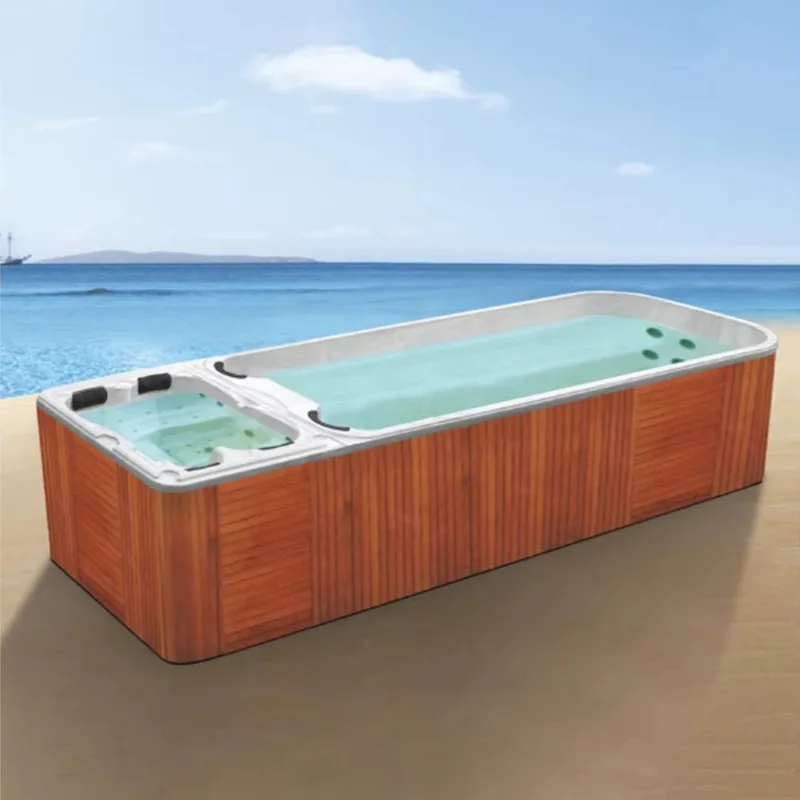 5500X2200X1300mm 4 people Swimming Pool whirlpool Bathtub Acrylic Hydromassage Surfing Massage SPA H54022A