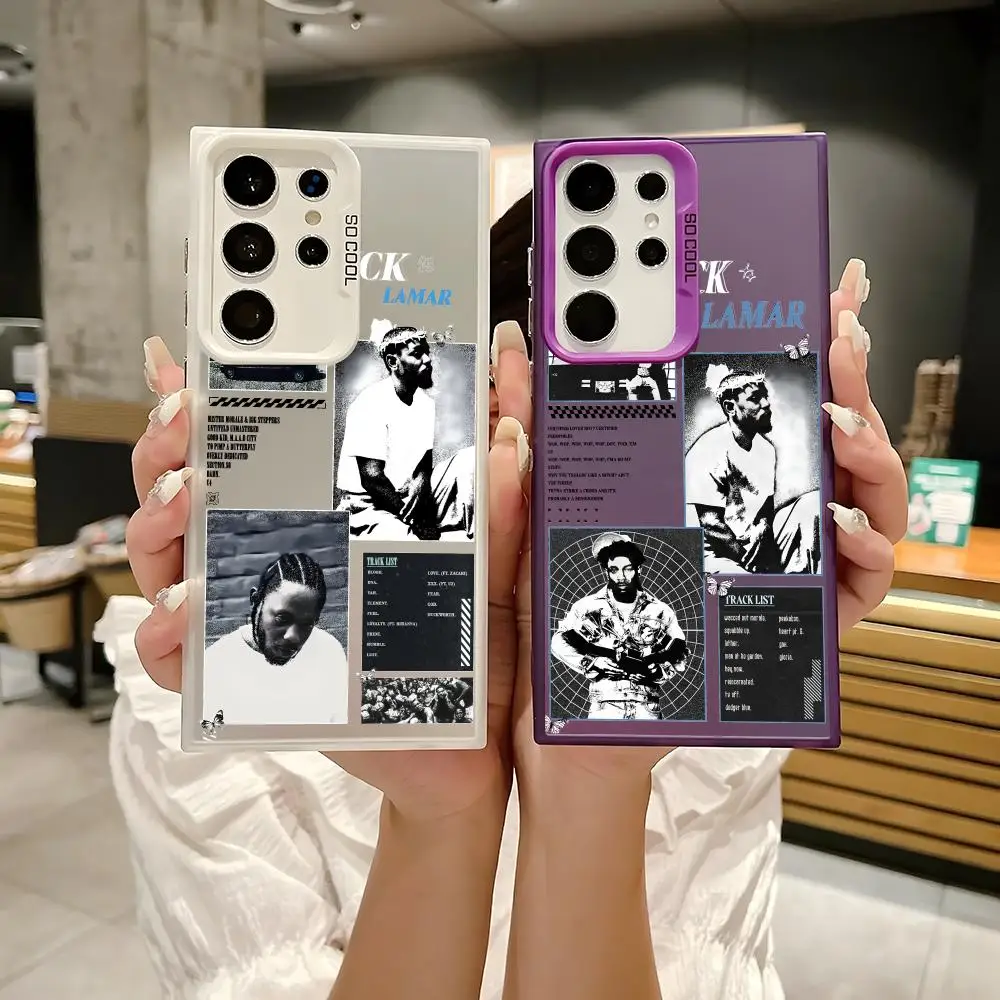 K-Kendrick Lamar Rap Trap Phone Case For Samsung Galaxy S25 Edge S24 S23 S22 S21 S20 Ultra Funda Silicone Silver Cover