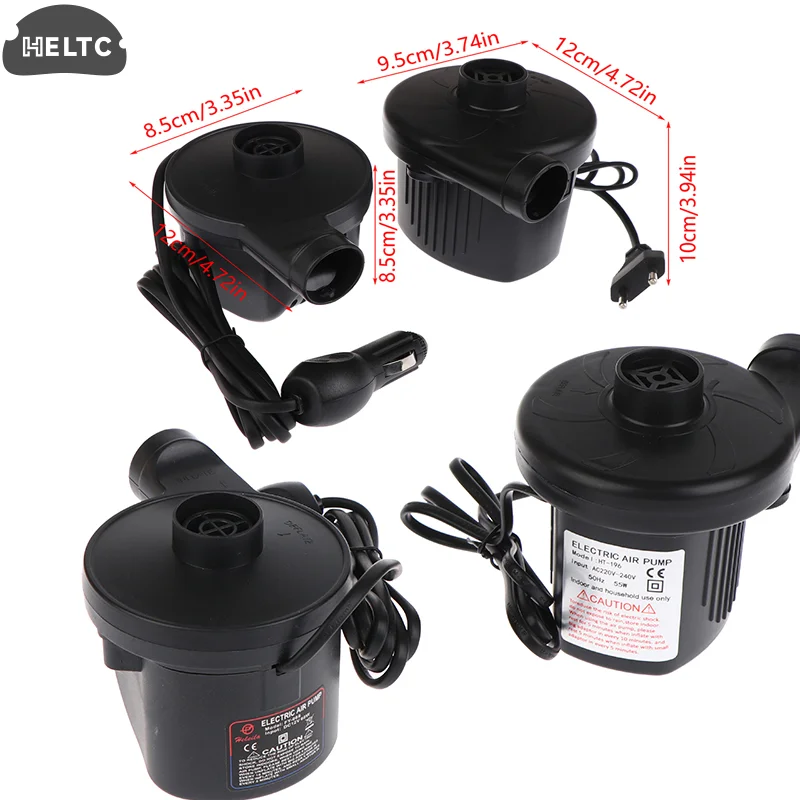 Portable Electric Inflatable Pump With 3 Nozzles Air Mattress Boat Auto Air Inflatable Pump For Car Home Use Camping Inflator