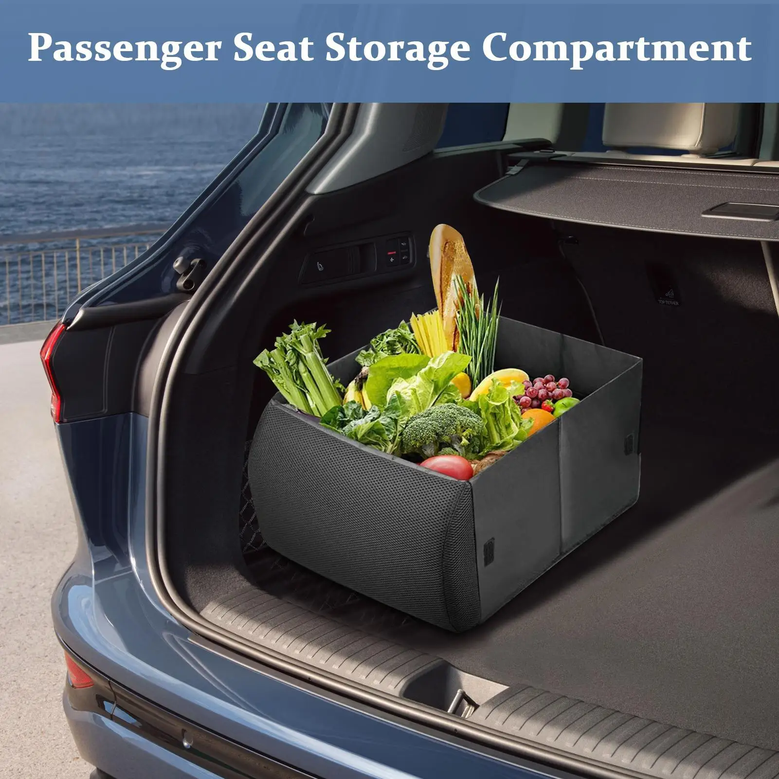 

Car Storage Organizer 30L Foldable Lumbar Support Back of Car Organization Storage Box for Auto Truck SUV RV Sedan Road Trip