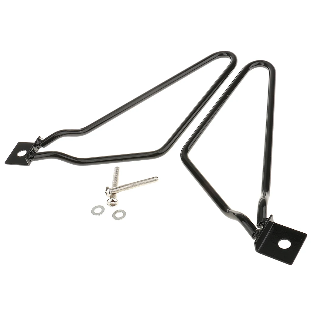 2x Chrome Black SaddleBag Bracket Support Bar Mount for Sportster 883