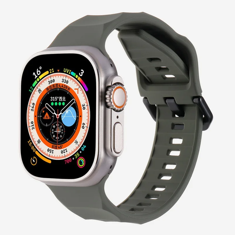 الفرقة ل أبل ساعة الترا 49 مللي متر 46 مللي متر 40 مللي متر كوريا الرياضة سيليكون حزام ل Iwatch 10 11 SE3 42 مللي متر 45 44 مللي متر 38 مللي متر سوار الساعة الذكية