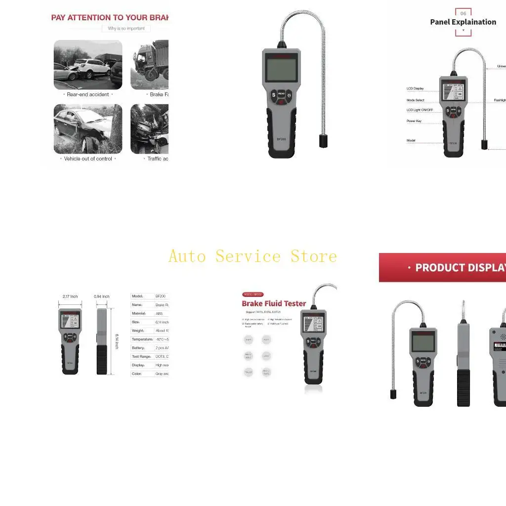 

462A автомобильный диагностический инструмент для тестирования тормозной жидкости, тестер масла, светодиод DOT3 DOT4 DOT5.1