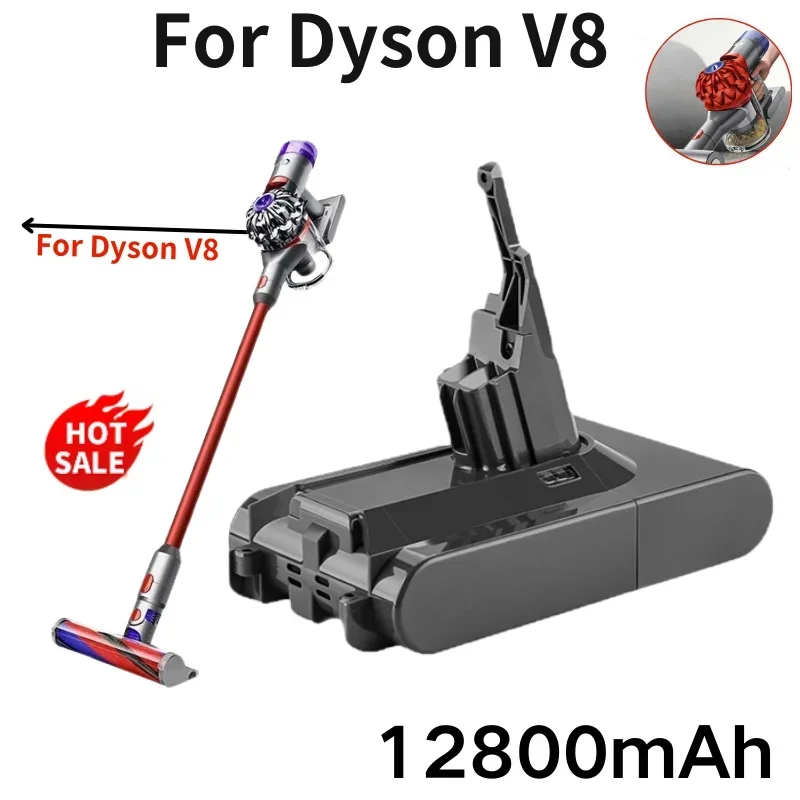 %100 Original 21.6V 6000mah/8000mAh Replacement Battery for Dyson V8 Absolute Handheld Vacuum Cleaner For Dyson V8 SV10 Battery