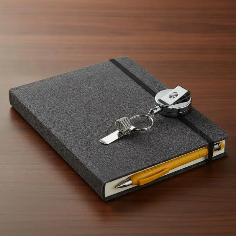 Retractable Pull Pen Pencil Holder Universal Pen Lanyard With Belt Clip Key Ring For Carpenters Workers Nurses Waiters
