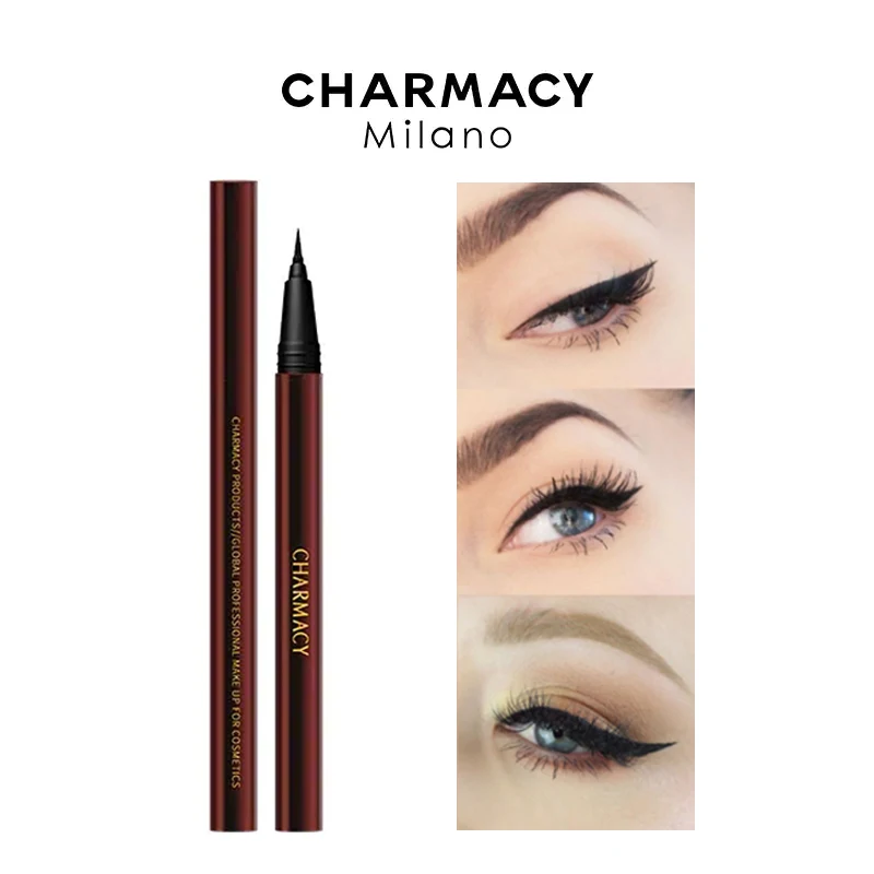 CHARMACY wodoodporny Eyeliner w ołówku ultra-cienki miękki łatwy w noszeniu wysoki Pigment profesjonalny długotrwały makijaż oczu kosmetyczny