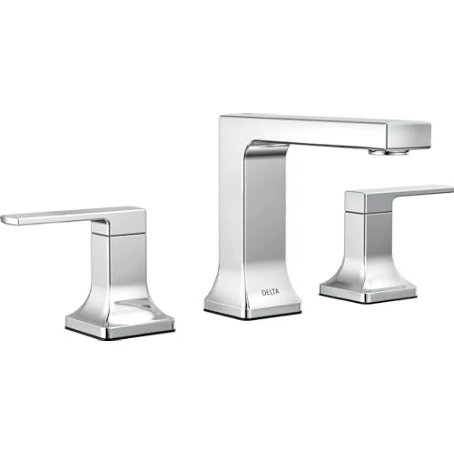 

Смеситель для раковины в ванную комнату, хромированный, 3 отверстия, 8 дюймов, с металлическим сливным клапаном Push-Pop, современный дизайн, прочный, хромированная отделка