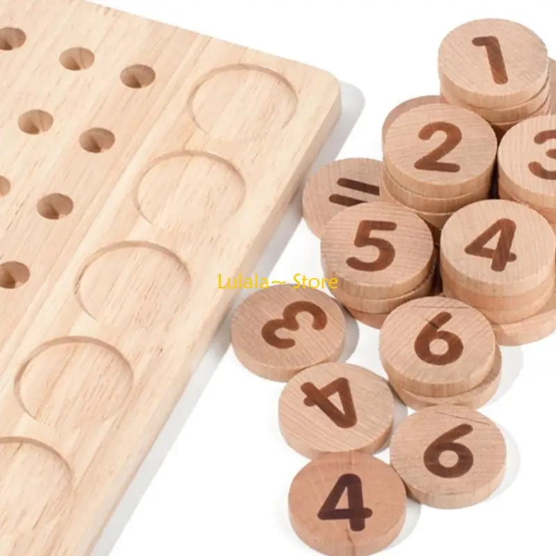 Y4QA Educatief Peg Board Tel speelgoed voor lesnummers en rekenkundige kleuterschool Kinderen Early Learning Math Toy