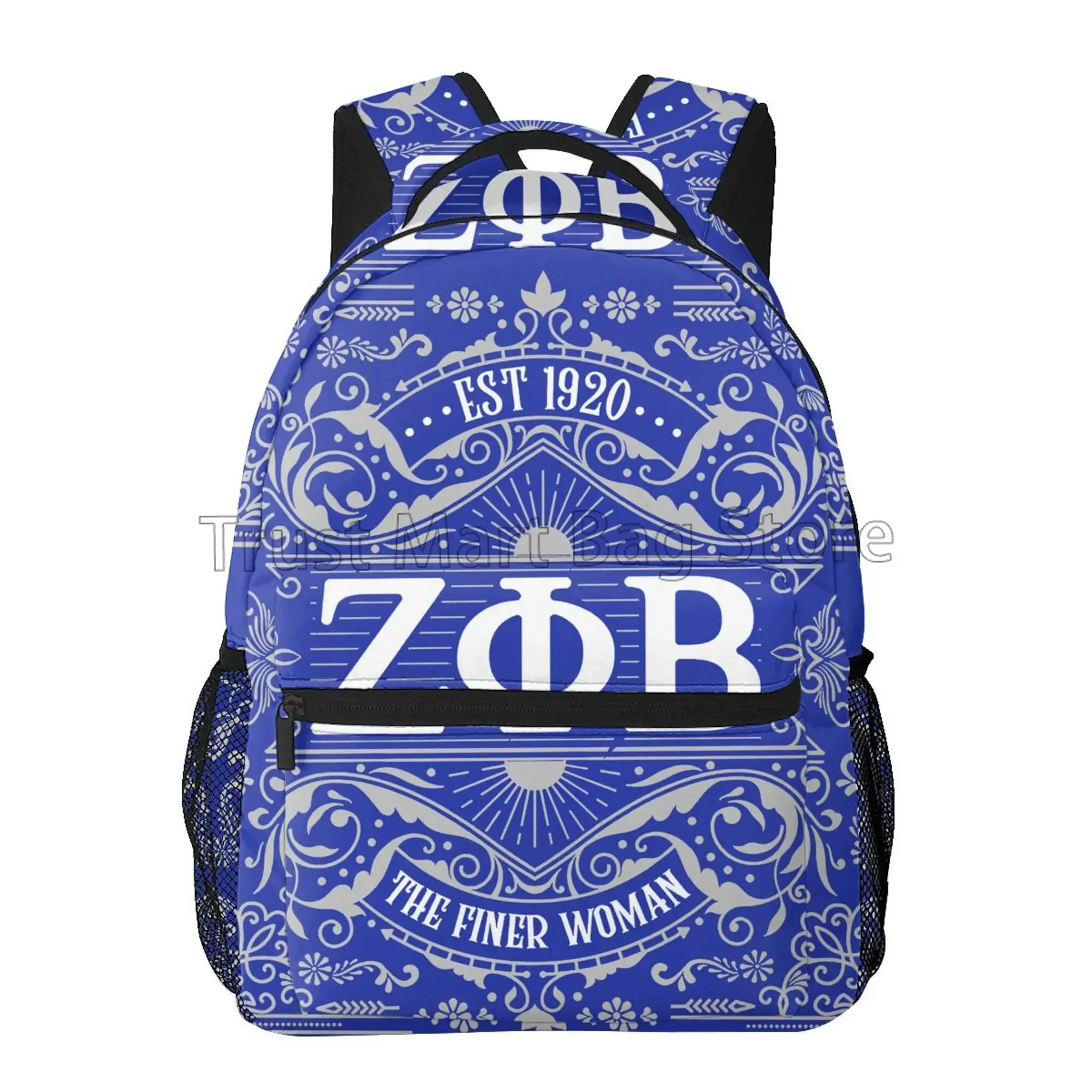 

Персонализированный рюкзак с логотипом Zeta Phi Beta Sorority для греческой буквы 1920, дорожный походный рюкзак, легкие большие рюкзаки для ноутбука