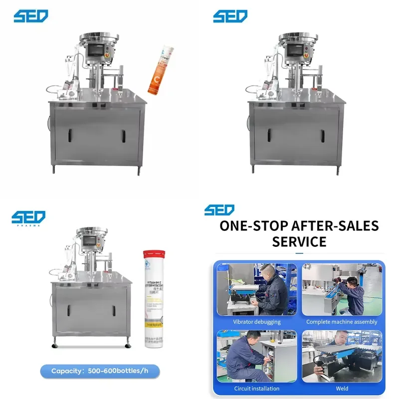 Recycling Machine 2026 Vitamin C Effervescent Bottle Tube Counting Filling Tablet Packing and Sealing Machine