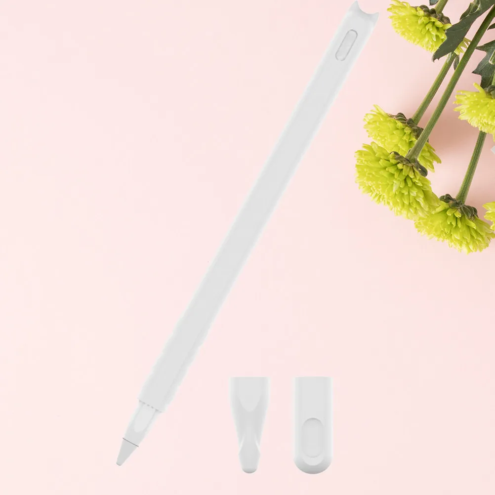3Pcs Silicone Stylus Pen Covers Protective Pouches Anti-Knock Anti-Roll Nib Covers Full Body Protection Pencil Accessories