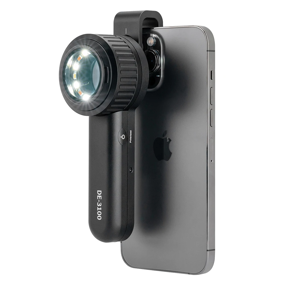 IBOOLO Electronic Dermatoscope DE-3100 PRO เลนส์ทางการแพทย์แสง UV LED 365nm แบบโพลาไรซ์