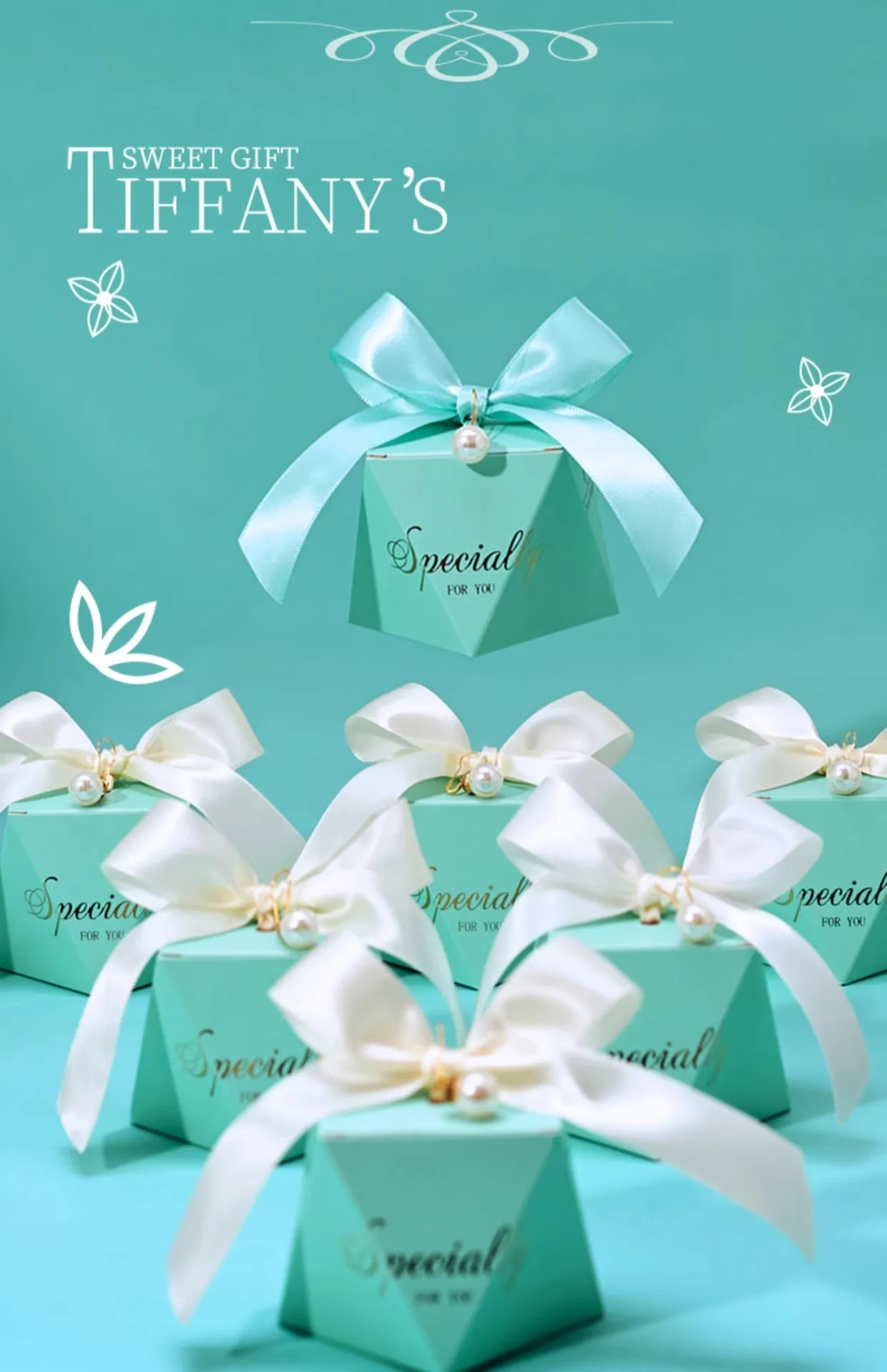 

20/50 шт. новая синяя подарочная коробка для конфет в форме ромба изысканные свадебные упаковочные коробки для детского душа сувениры товары для вечеринок оптом