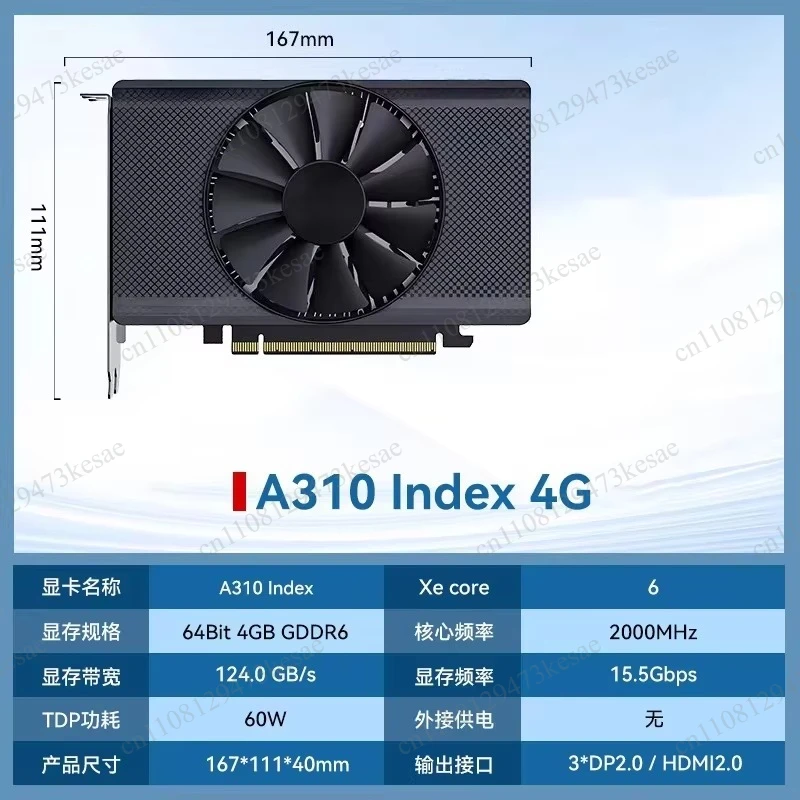 for  Arc A380 Photon 6GB GDDR6 Graphics Card, PCIe 4.0 x8, HDMI + DisplayPort, Desktop GPU for Gaming and Video Editing