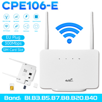 4G LTE CPE Router Modem 300Mbps 4G Router Wireless Modem External Antenna with Sim Card Slot Internet Connection Wifi Router