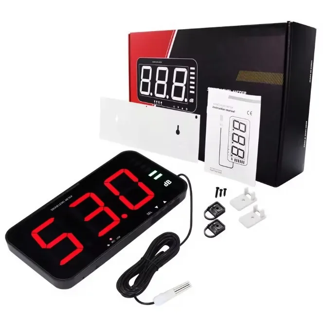 Large screen noise meter Wall-mounted decibel testing instrument High-precision noise detector