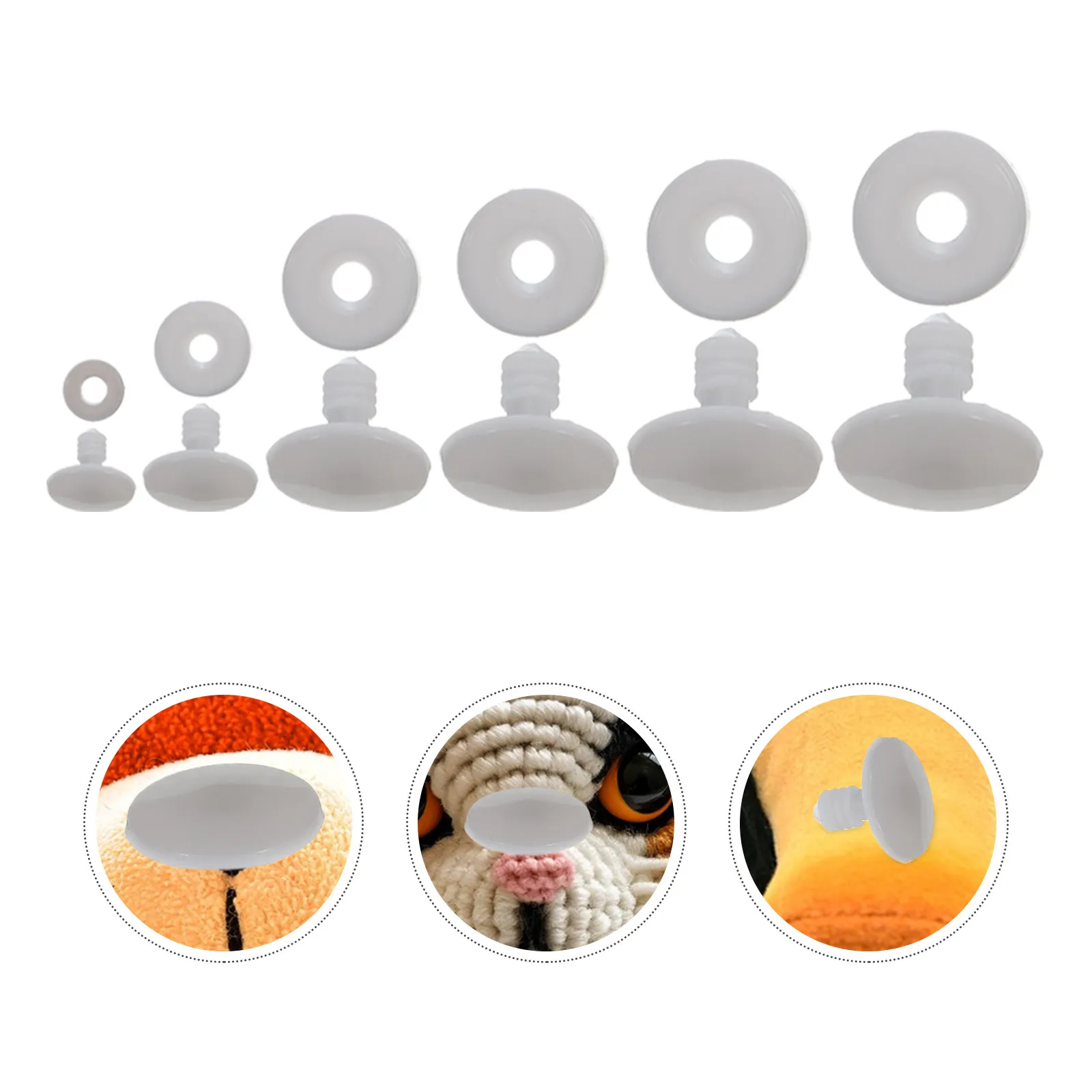 

36Pcs Bear Limb Joints Plastic Connectors Removable Engage Bolts DIY Soft Limbs Crafting Joint Replacement Parts