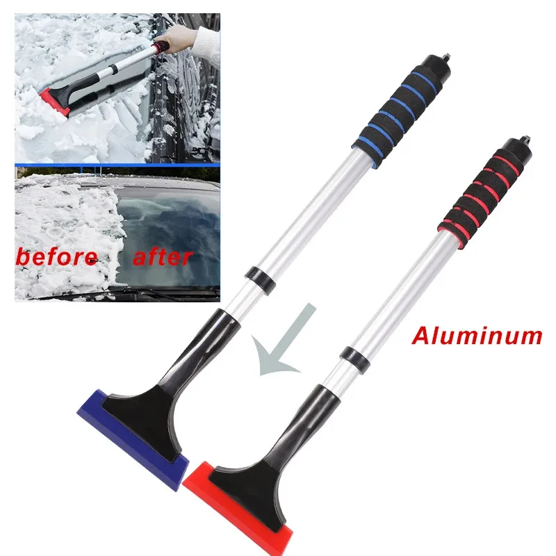 Brosse à neige extensible en aluminium, grattoir à glace pour pare-brise de voiture, conception Extra longue