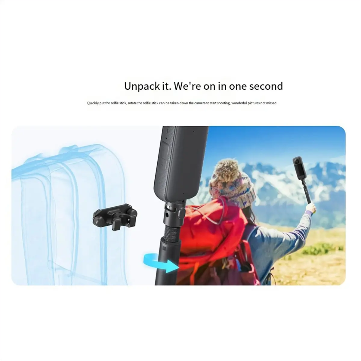 ~Upgraded 2026-Selfie Stick Quick Release Mount for Shadowstone Selfie Stick Mount for X4/ Pro GO 3 X3/