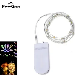 Guirnalda de luces LED navideñas con alambre de cobre, 1m, 2m, 3m, 5m, iluminación navideña alimentada por batería, guirnalda de árbol de Navidad para boda