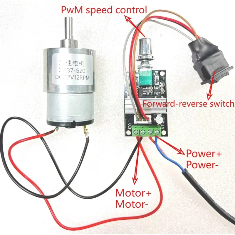 JGB37-520 12V 24V High Torque Gear Box Electric Motor New Gearmotor 5/10/20/30/45/60/100/200/300/600rpm