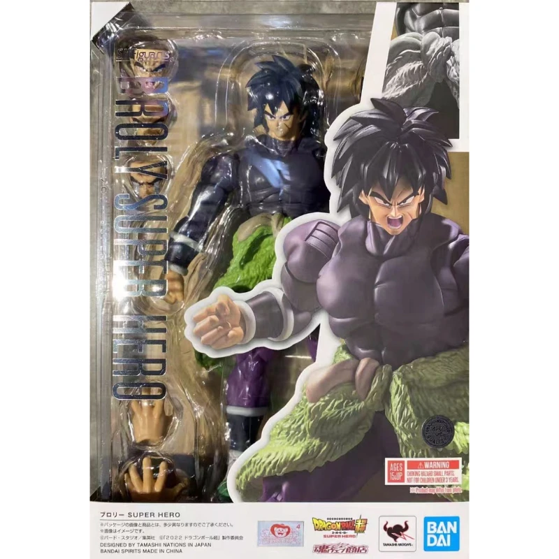 Na stanie BANDAI Dragon Ball S.H.Figuarts Broly Super Hero Figurka Akcji Model Anime Kolekcjonerskie Zabawki Prezent AS