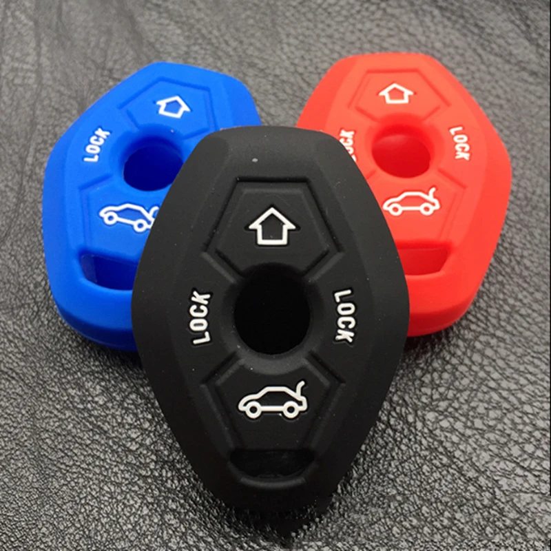 Accessories Fit 1998-2005 for BMW X3 X5 Z3 Z4 3 5 7 Series E38 E39 E46 E83 Silicone Key Remote Case Cover