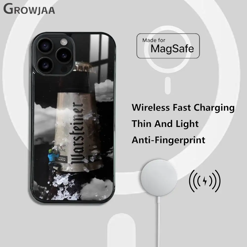 Famous Beer W-WarsteinerS Phone Case For iPhone 16 15 14 13 12 11 Pro Max Plus Mini Magsafe Mirror Wireless Magnetic Funda #5