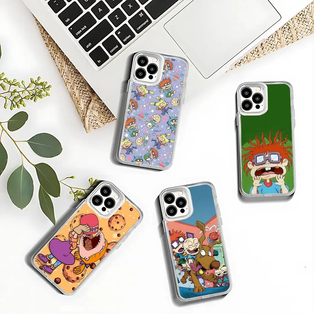 

Phone Case For iPhone 17,16,15,14,13,12,11 Pro,Max,Plus,X,XS,XR,SE4,E Mini R-Rugrat Chuckie A-Angelica Transparent Soft Cover