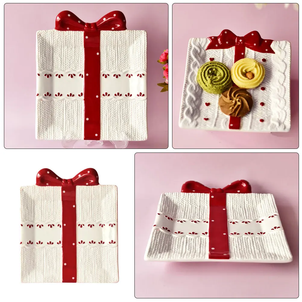 

1 шт. тарелка для конфет, керамическая тарелка в форме банта, поднос для послеобеденного чая, поднос для закусок, держатель для десерта, органайзер для фруктов, контейнер для хранения, бытовая тарелка